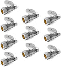 10-Pack EFIELD Straight Stop Valve 1/2" Nominal Compression x 3/8" OD, Chrome by EFIELDPEXTUBING