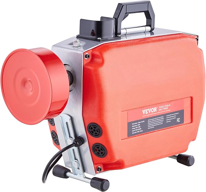 VEVOR 120FT x 7/8 Inch Drain Cleaner Machine, 420W Electric Sewer Snake Auger - Image 12
