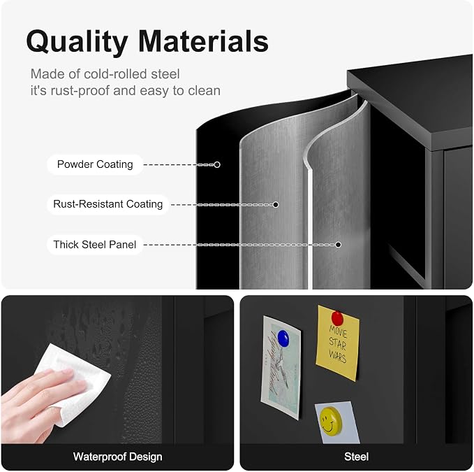 71H Tall Metal Storage Cabinet - Image 9