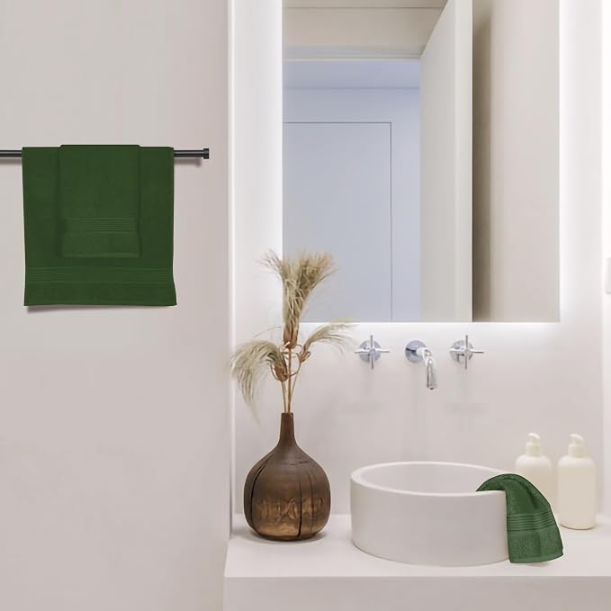 Belizzi Home Ultra Soft Cotton 6 -Piece Hand Towel Set 16x24, Spa - Image 5