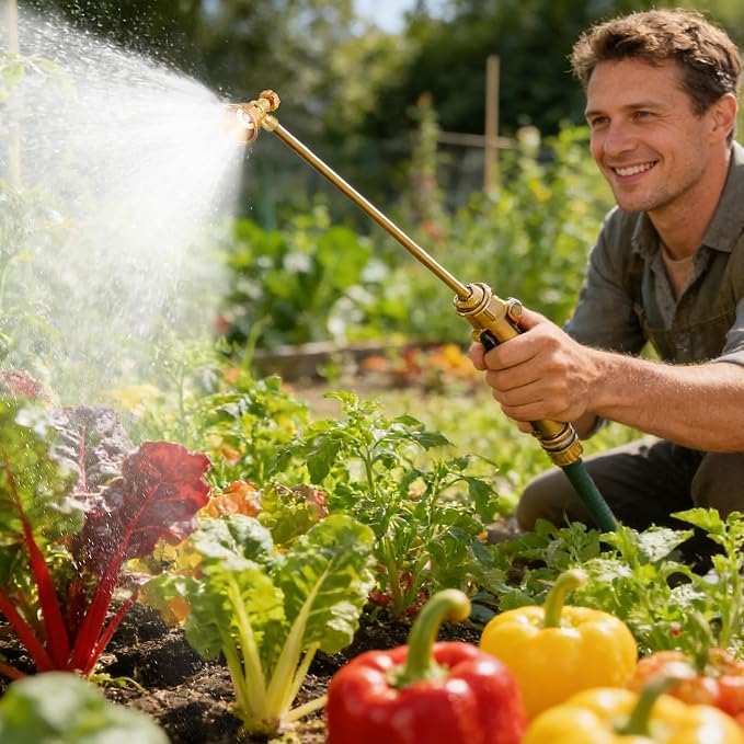 Hose Nozzle, Heavy Duty High Pressure Adjustable, Garden Spray Nozzle Hose - Image 3