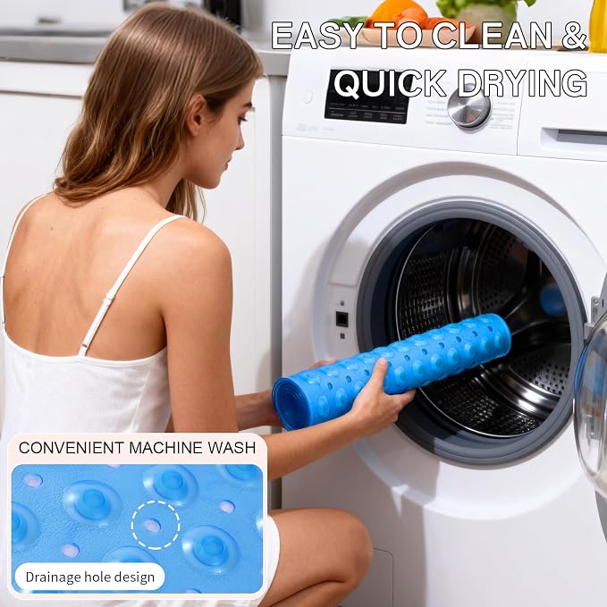 Anti-Slip Bathtub Shower mat, 39.3×15.7 inch（Approximately 100 × 40cm） Soft - Image 7