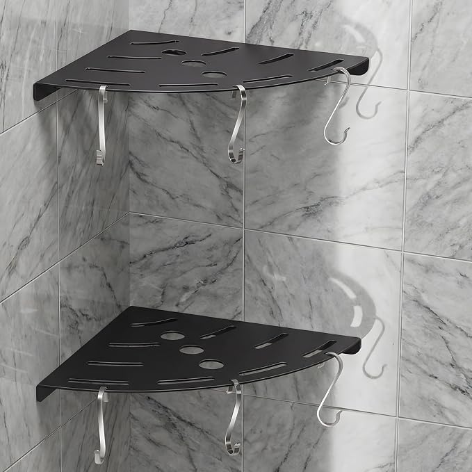 XIHLZYEH Corner Shower Shelves, 2 Pack 304 Stainless Steel Shower Shelf - Image 8