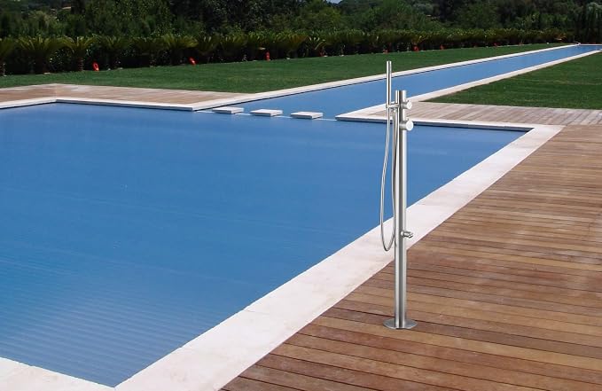 Wayime 43" Free-Standing Brushed Stainless Steel 304 Outdoor Shower Without - Image 2