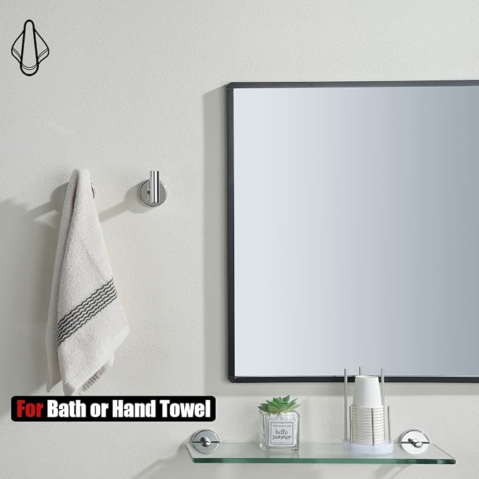 JQK Bathroom Hardware Towel Bar Set, 5-Piece Bath Accessories Set Polished - Image 5