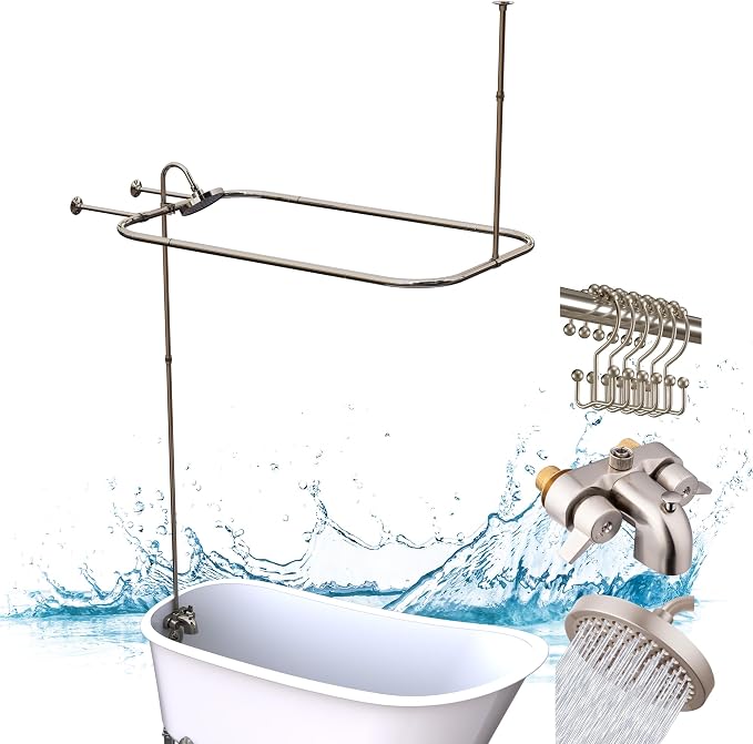 Clawfoot Tub Shower Kit, Add On Shower Units by Unknown