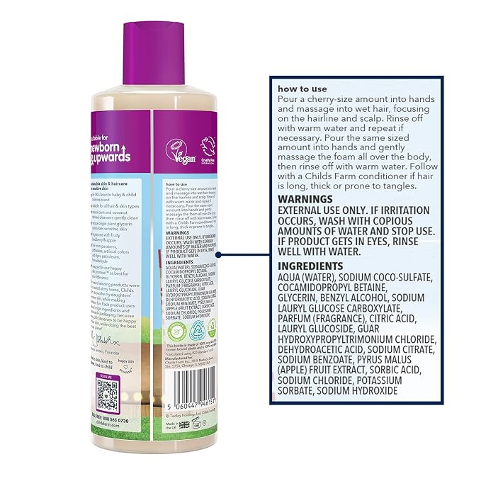 Childs Farm, Kids Hair & Body Wash - Image 2