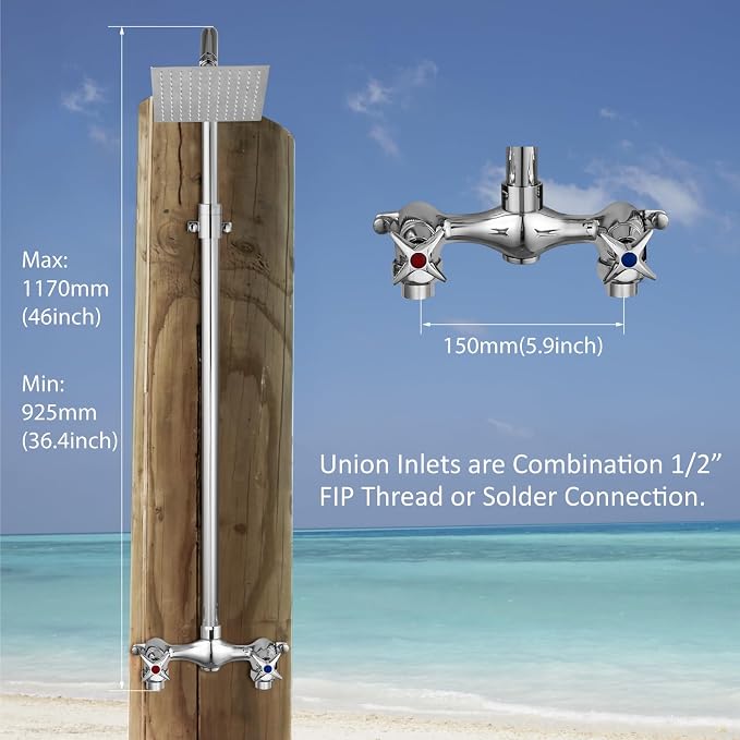 Aolemi Outdoor Shower Kit Fixtures 6 Inch Center - Image 7