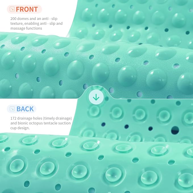 Anti-Slip Bathtub Shower mat, 39.3×15.7 inch（Approximately 100 × 40cm） Soft - Image 2