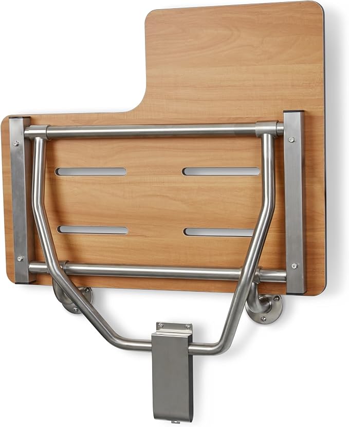 Seachrome 28" x 22.5” Teak Reversible Folding Transfer Tub/Shower Seat - Image 6