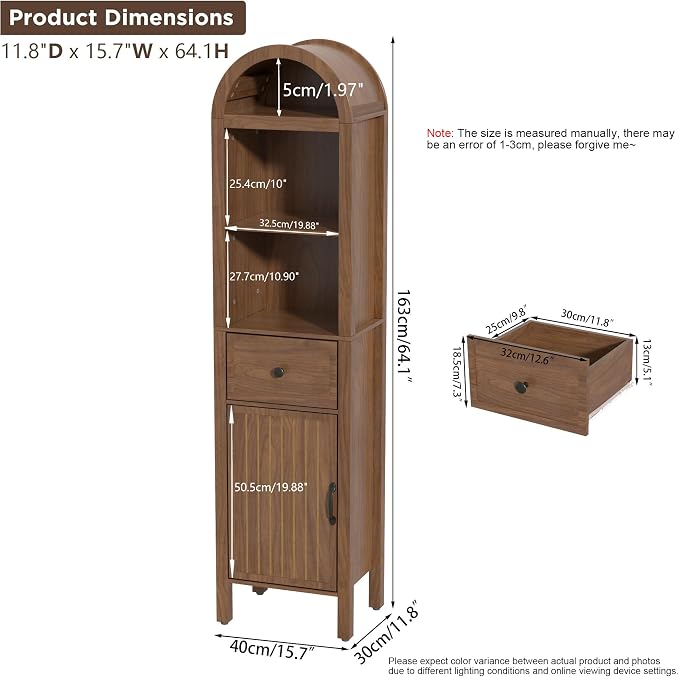64" Tall Bathroom Storage Cabinet - Image 2