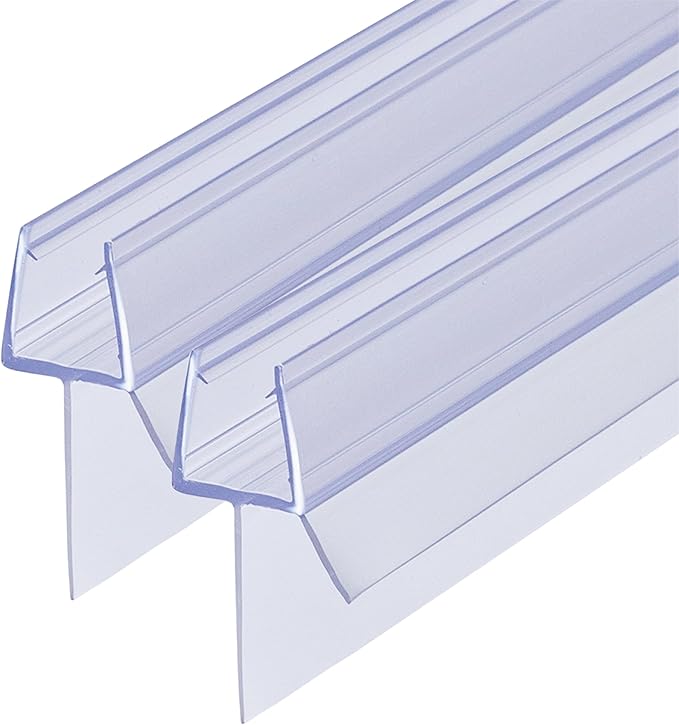 Shower Door Bottom Seal 2-Pack 1/4" x 39" Frameless Glass Shower Door Seal by Unknown
