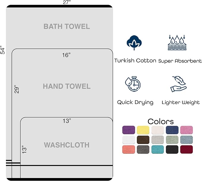 Hawmam Linen Pink 6 Piece Bath Towels Set - Image 6