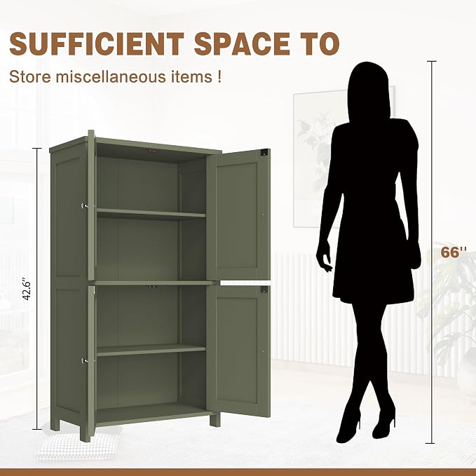 Nuturelly Bathroom Floor Storage Cabinet, Bathroom Organizers and Storage - Image 6