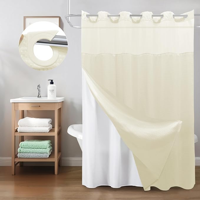 Inhousolu No Hook Shower Curtain - Image 8