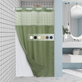 Sage Green Stall Hotel Shower Curtain by EUTXL