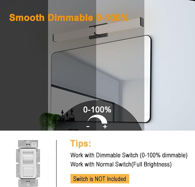 31.5Inch 3200LM Bathroom Light Fixtures 5CCT Optional, Dimmable Bathroom - Image 4
