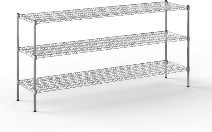 18" Deep x 72" Wide x 34" Height Wire Shelving Kit | 3-Tier | NSF Commercial by Regal+Altair