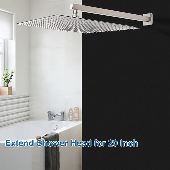 HarJue Shower Arm, Rain Shower Head Extension Extender, - Image 4
