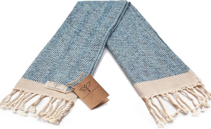 SMYRNA TURKISH COTTON Herringbone Series Turkish Hand Towels Set of 2, 16x40 - Image 7