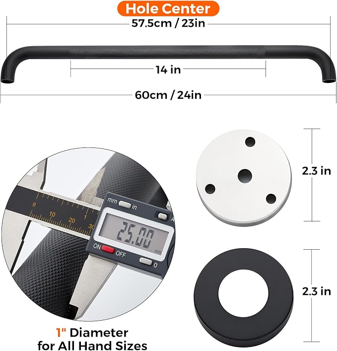 Grab Bars for Shower, 2 Pack 24-Inch Anti Slip Shower Handles for Elderly - Image 4