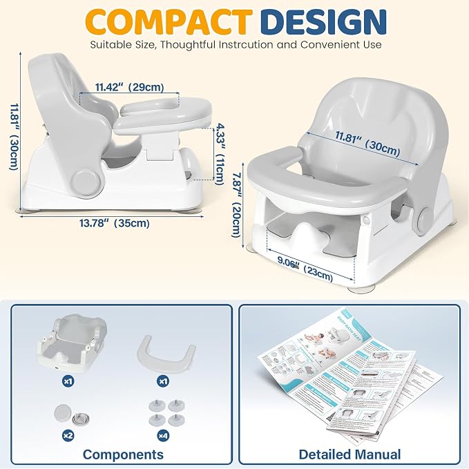 Orzbow Baby Bath Seat for Babies Sitting Up, Bath Seats for Babies 6-12-24 - Image 6