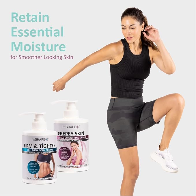 Reshape Collagen Body Cream + Crepey Skin Treatment Lotion Moisturizer Skin - Image 5