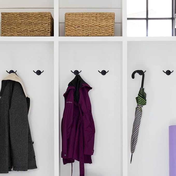 ARCORA Black Towel Hooks, SUS 304 Stainless Steel Wall Hooks, Heavy Duty Robe - Image 3