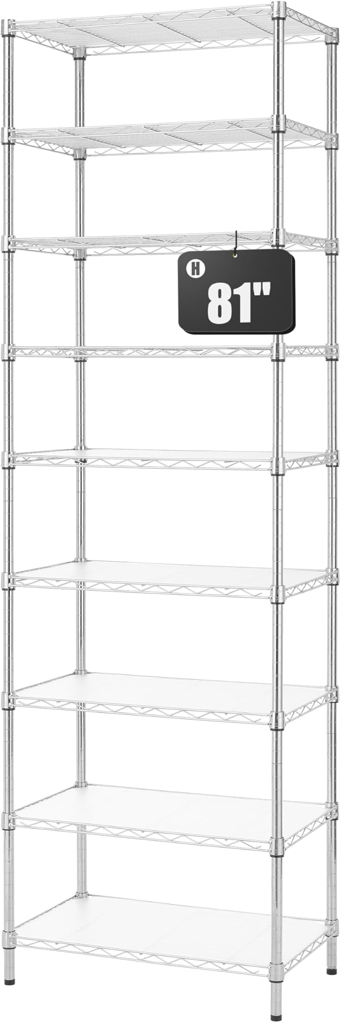 Finnhomy 9-Tier Wire Shelving Unit Adjustable Steel Wire Rack Shelving by Finnhomy