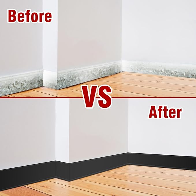 Vinyl Baseboard Molding Trim 4 Inch x 100 Feet Peel and Stick Baseboard Trim - Image 4