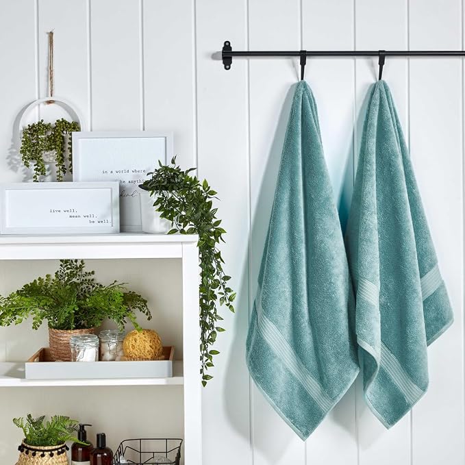 Christy Supreme Hygro 6 Piece Towel Set | Mineral Blue | 100% Luxury Supima - Image 2