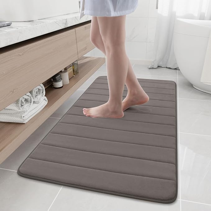 Buganda Memory Foam Bath Mat, Ultra Soft and Non-Slip Bathroom Rugs, Water by Buganda