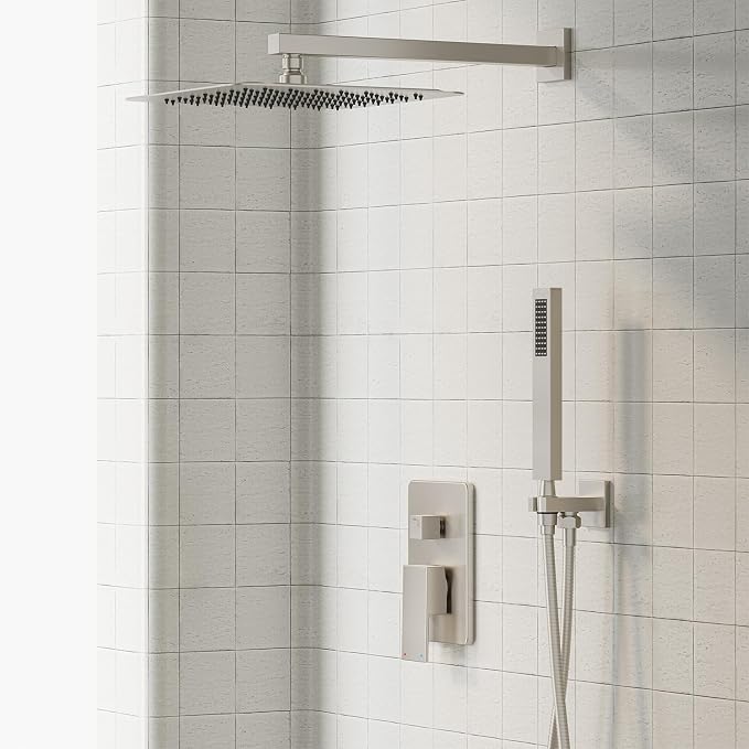 Gabrylly Shower System, Rainfall Shower Faucet Set Complete, 2 Way Valve - Image 2