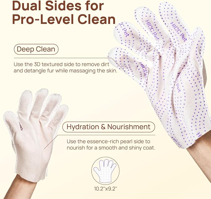 HICC PET Glove Wipes Pro | Pet Grooming Wipes - Image 3