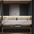 44IN Black Floating Bathroom Vanity by TIZAZOFashionHome