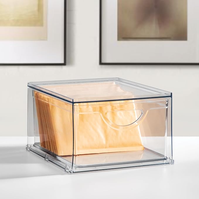 iDesign Clear Plastic Storage Drawer, Stackable Organizer - Image 2