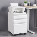 3-Drawer Lockable Mobile File Cabinet – Metal A4/Letter/Legal Size Storage by LunaThreads