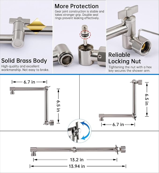 G-Promise All Metal 10 Inches Rainfall Shower Head - Image 4