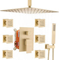 Enga Brushed Gold Rain Shower System by Enga