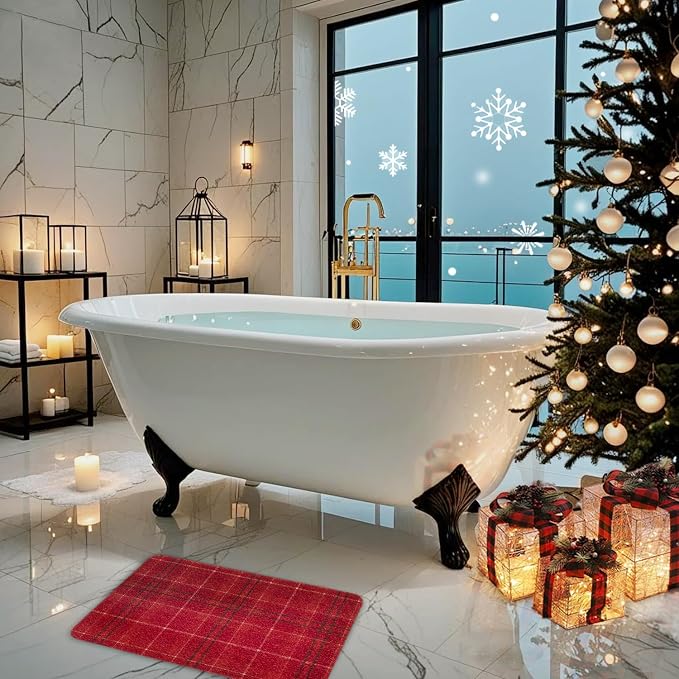 Christmas Non-Slip Bathtub Mat, Anti Slip Shower Mat, Fast Drying Bathtub Mats - Image 3