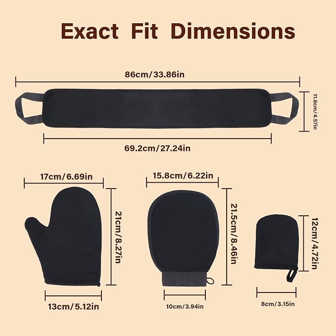 4 Pack Self Tanning Mitt Applicator Kit, Tanning Glove - Image 9