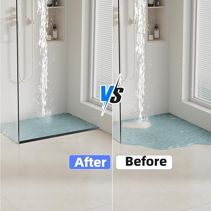 39 Inch Shower Threshold Water Dam Barrier, Silicone Shower Door Bottom Seal - Image 2