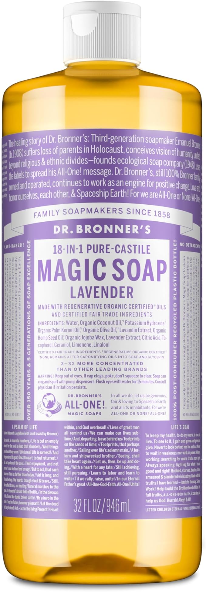 Dr. Bronner's - Pure-Castile Liquid Soap - Made by DrBronners