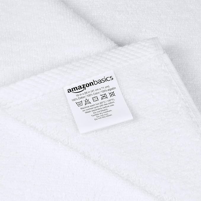Amazon Basics 100% Cotton Soft, Quick-Dry Absorbent Hand Towels - Image 3
