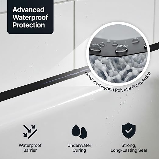 Jet Black Kitchen & Bathroom Sealant & Adhesive Hybrid Polymer | Superior to - Image 4