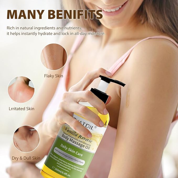 PHATOIL Vanilla Body Oil with Sweet Orange, Juniper Berry and Thyme Essential - Image 7