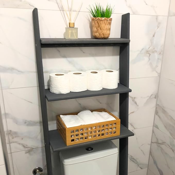Over The Toilet Bathroom Organizer Shelves, 3-Tier Freestanding Above Toilet - Image 4
