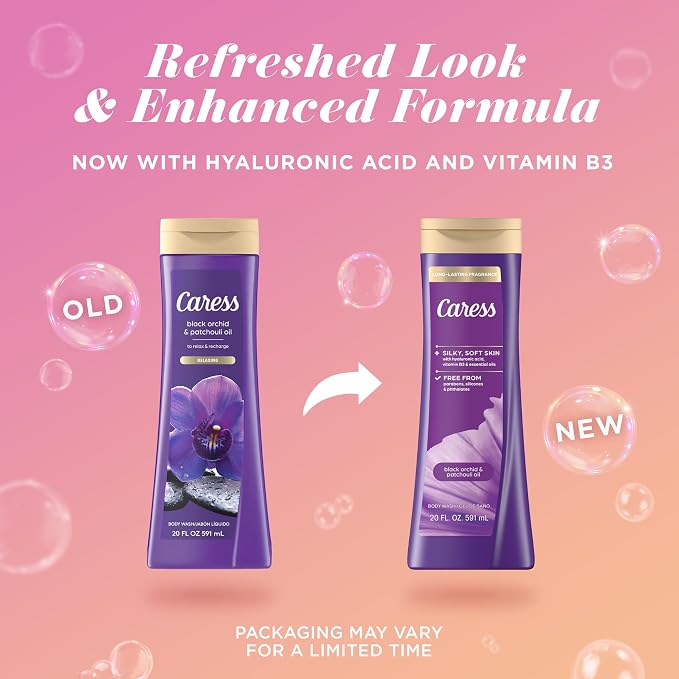 Caress Body Wash Black Orchid & Patchouli Oil To Relax and Recharge Relaxing - Image 3