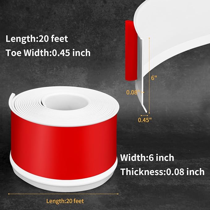 Flexible Baseboard Molding Trim 6 Inch Self-Adhesive Vinyl Wall Base Peel and - Image 2
