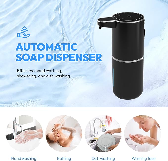 2 Pack Automatic Soap Dispenser Touchless, Liquid Hand Soap Dispenser 12.8oz - Image 7